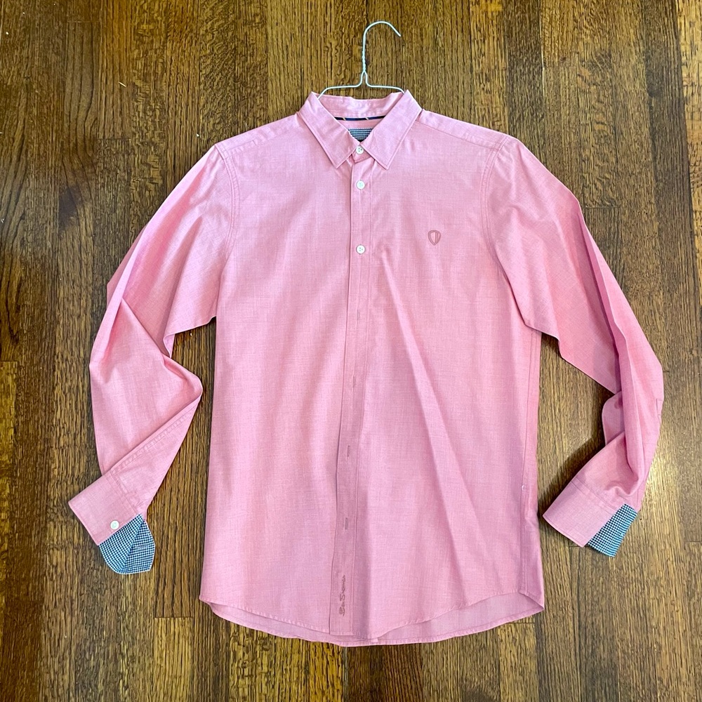 Ben Sherman Medium M Red Patterned Button Down